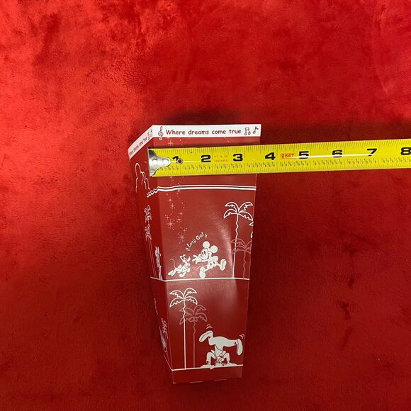 Tokyo Disneyland Limited Edition Souvenir Popcorn Cardboard Box Red White Japan - Picture 11 of 13